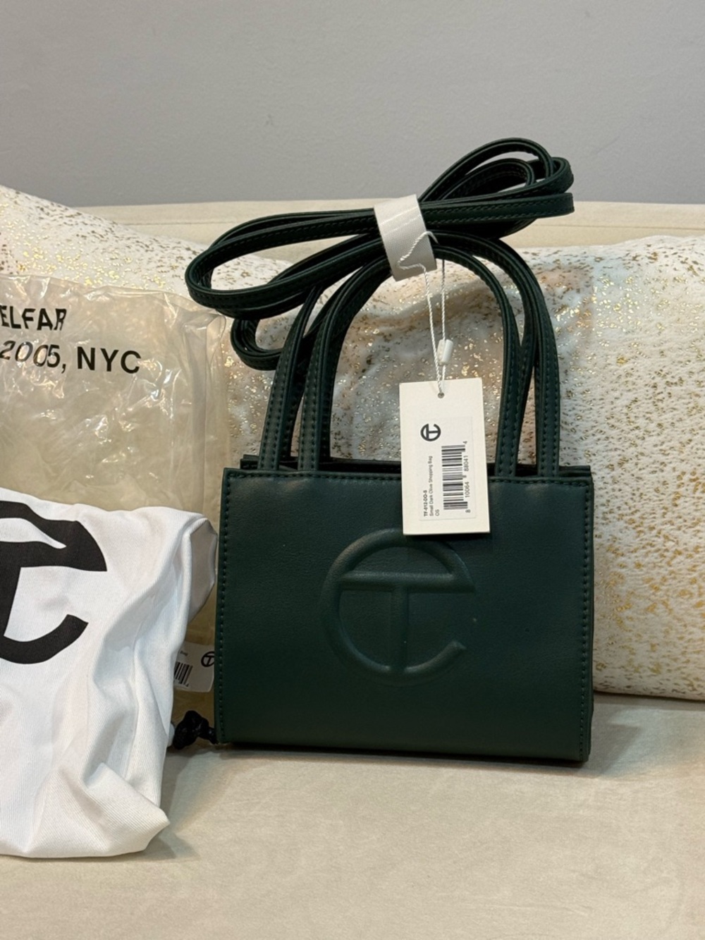 Telfar Mini Shopping Bag in Dark Green